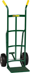 Little Giant - 800 Lb Capacity 49" OAH Hand Truck - 12 x 14" Base Plate, Dual Handle, Steel, Pneumatic Wheels - Benchmark Tooling