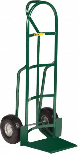 Little Giant - 600 Lb Capacity 49" OAH Hand Truck - 13-1/2 x 16" Base Plate, Loop Handle, Steel, Flat-Free Microcellular Foam Wheels - Benchmark Tooling