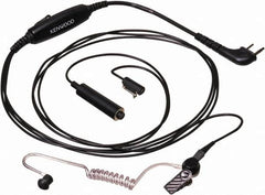 Kenwood - Ear Bud, Palm Microphone Three Wire Microphone - Black, Use with Protalk Series Two Way Radios - Benchmark Tooling