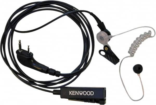 Kenwood - Ear Bud, Palm Microphone Two Wire Microphone - Black & Clear, Use with Protalk Series Two Way Radios - Benchmark Tooling