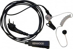 Kenwood - Ear Bud, Palm Microphone Two Wire Microphone - Black & Clear, Use with Protalk Series Two Way Radios - Benchmark Tooling