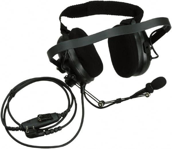 Kenwood - Behind the Head, Boom & Noise Cancelling Microphone Noise Reduction Headset - Black, Use with Protalk Series Two Way Radios - Benchmark Tooling