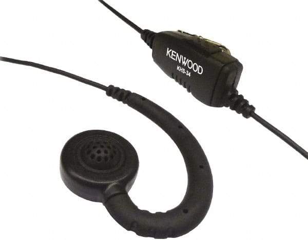 Kenwood - Ear Hanger, Push to Talk Microphone C-Ring Headset - Black, Use with Protalk Series Two Way Radios - Benchmark Tooling