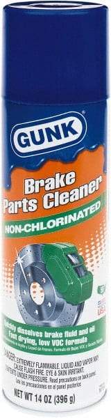 Gunk - Nonchlorinated Brake Parts Cleaner - 14 oz Aerosol Can with Straw - Benchmark Tooling