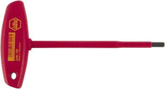 Wiha - 5/32" Hex, T-Handle, Insulated Hex Key - 6-29/32" OAL, Chrome Vanadium Molybdenum, Inch System of Measurement - Benchmark Tooling