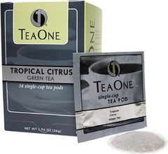 Tea One - Tea Pods, Tropical Citrus Green, 14/Box - Benchmark Tooling