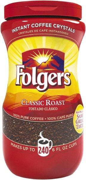 Folgers - Instant Coffee Crystals, Classic Roast, 16 oz Jar - Benchmark Tooling