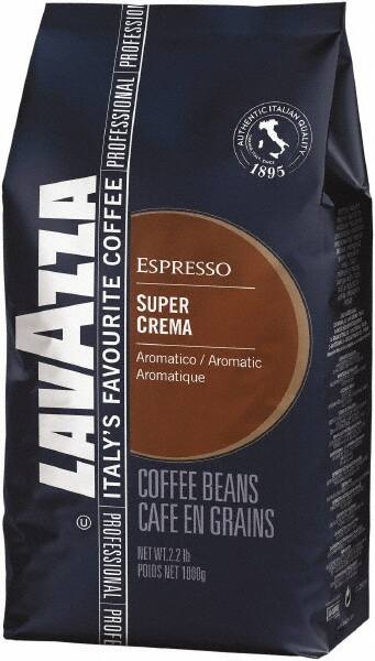 Lavazza - Super Crema Whole Bean Espresso Coffee, 2.2 Lb Bag, Vacuum-Packed - Benchmark Tooling