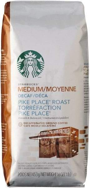 Starbucks - Coffee, Ground, Pike Place Decaf, 1 Lb Bag - Benchmark Tooling