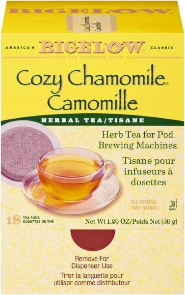 Bigelow - C ozy Chamomile Herbal Tea Pods, 1.90 oz, 18/Box - Benchmark Tooling