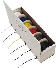 Made in USA - 26 AWG, 1 Strand, 25' OAL, Tinned Copper Hook Up Wire - Black, White, Red, Green, Blue & Yellow PVC Jacket - Benchmark Tooling