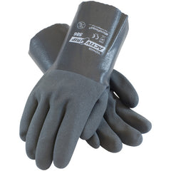 ‎56-AG586/L Coated Supported Gloves - ActivGrip Supported - 15G Cotton - Gray Nitrile w/ MicroFinish - 12″L