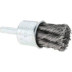 Osborn - 3/4" Brush Diam, Knotted, End Brush - 1/4" Diam Shank, 20,000 Max RPM - Benchmark Tooling