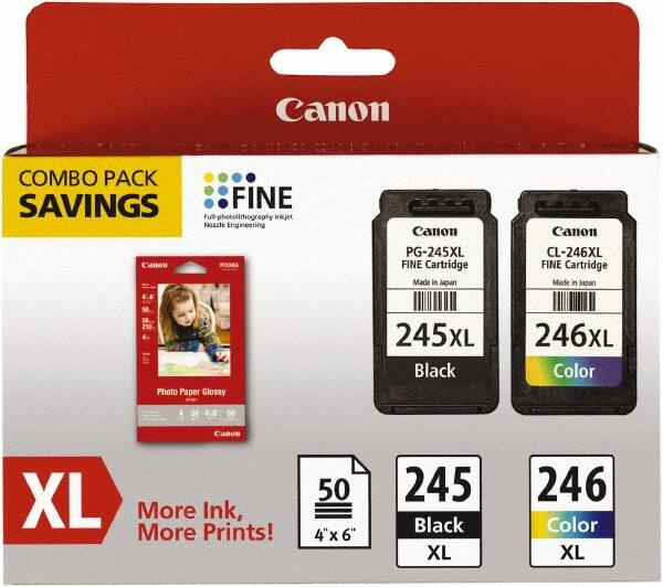 Canon - Ink & Paper Combo - Use with Canon PIXMA iP2820, MG2420, MG2920, MG2924, MX492 - Benchmark Tooling