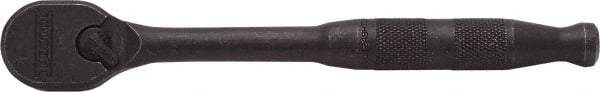 Proto - 3/8" Drive Pear Head Ratchet - Black Oxide Finish, 7" OAL, 90 Gear Teeth, Standard Handle, Reversible Head - Benchmark Tooling