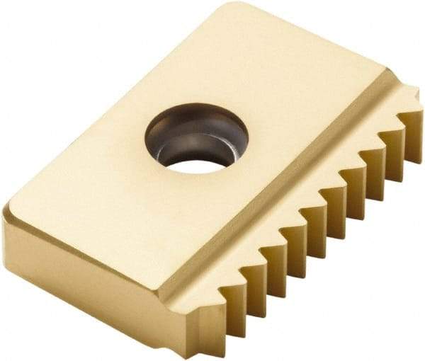 Seco - 12 TPI, External Thread, UN Standard, 25EM CP500 Grade Thread Mill Insert - Carbide, TiAlN/TiN Coating - Benchmark Tooling