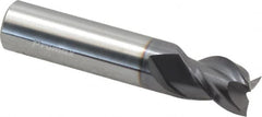 ProMax - 1/2", 5/8" LOC, 1/2" Shank Diam, 2-1/2" OAL, 3 Flute, Solid Carbide Square End Mill - Single End, AlTiN Finish, Spiral Flute, 40° Helix, Centercutting, Right Hand Cut, Right Hand Flute, Series 109 - Benchmark Tooling