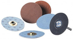 Standard Abrasives - 1-1/2" Disc Diam, 100 Grit, Aluminum Oxide Quick Change Disc - Type S Attaching System, Coated, Light Brown, Fine Grade - Benchmark Tooling