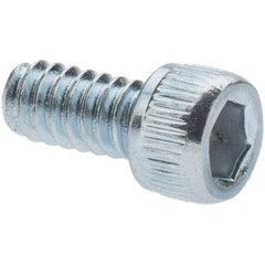 Value Collection - 1/4-20 UNC Hex Socket Drive, Socket Cap Screw - Alloy Steel, Zinc-Plated Finish, Partially Threaded, 2-1/2" Length Under Head - Benchmark Tooling