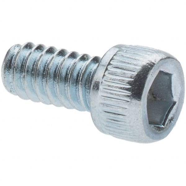 Value Collection - 1/4-20 UNC Hex Socket Drive, Socket Cap Screw - Alloy Steel, Zinc-Plated Finish, Partially Threaded, 2" Length Under Head - Benchmark Tooling