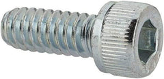 Value Collection - #10-24 UNC Hex Socket Drive, Socket Cap Screw - Alloy Steel, Zinc-Plated Finish, Fully Threaded, 1/2" Length Under Head - Benchmark Tooling