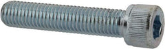 Value Collection - 1/4-28 UNF Hex Socket Drive, Socket Cap Screw - Alloy Steel, Zinc-Plated Finish, Fully Threaded, 1-1/4" Length Under Head - Benchmark Tooling