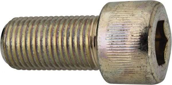 Value Collection - 1/2-20 UNF Hex Socket Drive, Socket Cap Screw - Alloy Steel, Zinc-Plated Finish, Fully Threaded, 1" Length Under Head - Benchmark Tooling