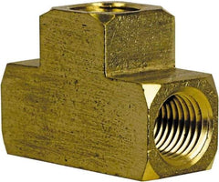 Cerro - 1/4 Female Thread, Brass Industrial Pipe Female Tee - FNPT, 1,200 psi - Benchmark Tooling