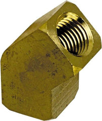 Cerro - 1/4 Female Thread, Brass Industrial Pipe 45° Female Elbow - FNPT, 1,200 psi - Benchmark Tooling