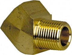 Cerro - 1/2 Male Thread x 1/2 Female Thread, Brass Industrial Pipe 45° Street Elbow - MNPT x FNPT, 1,200 psi - Benchmark Tooling