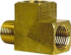 Cerro - 1/8 Male Thread x 1/8 Female Thread, Brass Industrial Pipe Street Tee - MNPT x FNPT, 1,200 psi - Benchmark Tooling