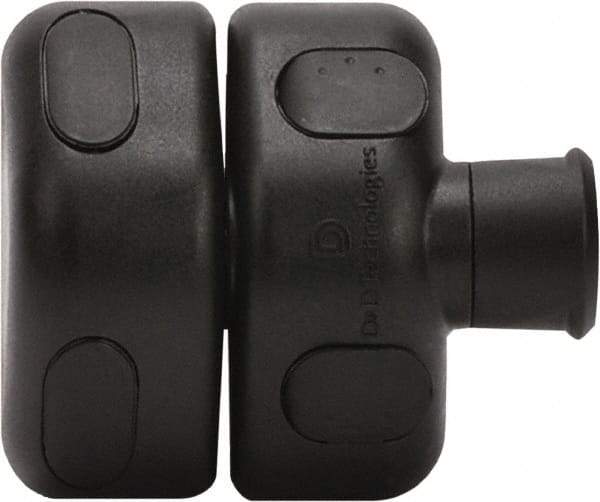 D&D Technologies - 1-1/4" Bar Latch Length, 2-3/4" High, Polymer Adjustable Gate Latch - Black Finish, 1/2" Hole Diam - Benchmark Tooling