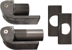 D&D Technologies - 2.16" Long x 2.16" Wide x 5/16" Thick, Gate Hinge - Steel, Anodized Aluminum Finish - Benchmark Tooling