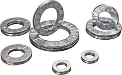 DISC-LOCK - 3/16", 0.401" OD, Zinc Trivalent Chromate, Steel Wedge Lock Washer - Grade 1010 Carbon Steel, 0.198 to 0.208" ID - Benchmark Tooling