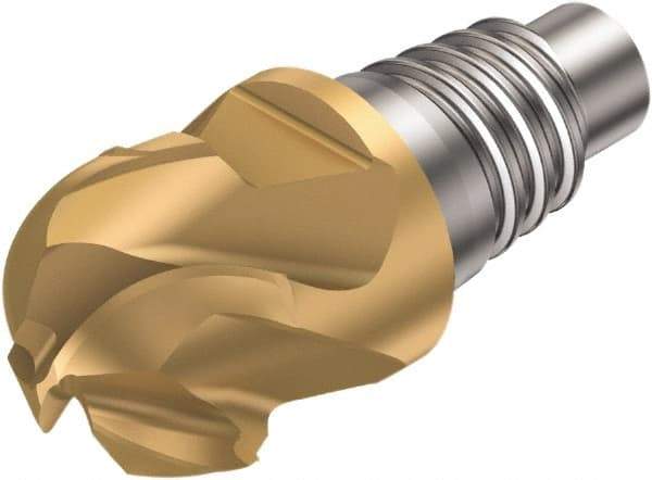 Sandvik Coromant - A316..BM G Grade 1030 Carbide Ball Nose Milling Tip Insert - TiAlN Finish, 4 Flutes, 19.05mm Cutting Diam, 10.5mm Depth of Cut, 21.3mm Extension, 3/8" Cnr Rad, 40° Helix - Benchmark Tooling