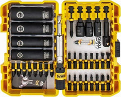 DeWALT - 35 Piece, Screwdriver Insert Bit Set - #1, #2 & #3 Phillips, 1/4 to 3/8" Hex, T20 & T25 Torx, #1, #2 & #3 Pozidriv, #1 to #3 Square Recess - Benchmark Tooling