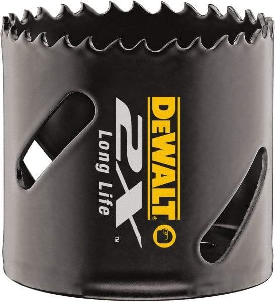 DeWALT - 3-1/8" Diam, 1-7/8" Cutting Depth, Hole Saw - Bi-Metal Saw, Toothed Edge - Benchmark Tooling