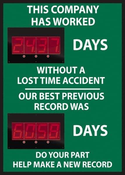 NMC - Scoreboards Scoreboard Type: Digital Scoreboard Legend: This Company Has Worked ____ Days Without A Lost Time Accident Our Best Previous Record Was _____ Days - Benchmark Tooling