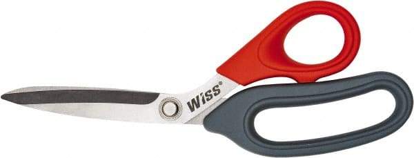 Wiss - 3" LOC, 8-1/2" OAL Stainless Steel Scissors - Plastic Offset Bent Handle, For General Purpose Use - Benchmark Tooling