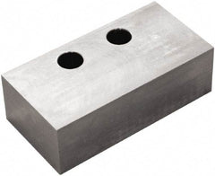 5th Axis - 6" Wide x 1.85" High x 3" Thick, Flat/No Step Vise Jaw - Soft, Steel, Manual Jaw, Compatible with V6105 Vises - Benchmark Tooling