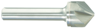 1/2" Size-1/4" Shank-82° Carbide-Bright 6 Flute Chatterless Countersink - Benchmark Tooling