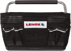 Lenox - 23 Pocket Black Ballistic Nylon Tool Bag - 19" Wide x 10" Deep x 12" High - Benchmark Tooling