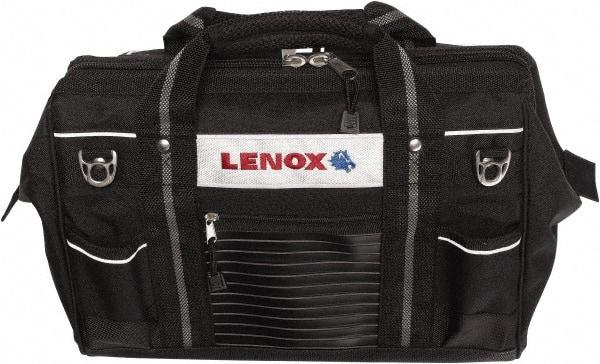 Lenox - 19 Pocket Black Ballistic Polyester Tool Bag - 16" Wide x 10-1/2" Deep x 10-1/2" High - Benchmark Tooling