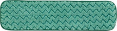 Rubbermaid - 469.9mm Long x 5-1/2" Wide Microfiber Dust Mop Pad - Green, Looped Head, Launderable - Benchmark Tooling