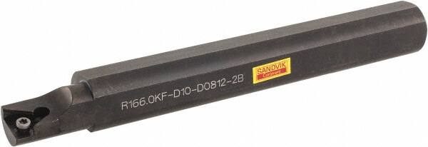 Sandvik Coromant - Internal/External Thread, Right Hand Cut, 5/8" Shank Width x 14.48mm Shank Height Indexable Threading Toolholder - 5" OAL, R166.0L-11 Insert Compatibility, R166.0KF..C Toolholder, Series T-Max U-Lock - Benchmark Tooling