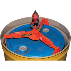 Wesco Industrial Products - 1,000 Lb Load Capacity, 30 & 55 Gal Drum Lifter - 29-1/2" Wide x 5-1/2" High, Steel Wheels - Benchmark Tooling