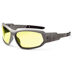 LOKI Yellow Lens Matte Gray Safety Glasses // Goggles - Benchmark Tooling