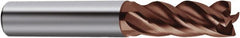 Guhring - 1", 4 Flute, Single End, Solid Carbide, Corner Chamfer End Mill - 5" OAL, Right Hand Flute, 1-1/2" LOC, Right Hand Cut - Benchmark Tooling