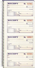 Adams Business Forms - 200 Sheet, 2-3/4 x 4-3/4", Receipt Book - Benchmark Tooling