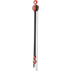 Vestil - 6,000 Lb Lifting Capacity, 10' Lift Height, Hand Hoist - Made from Chain - Benchmark Tooling